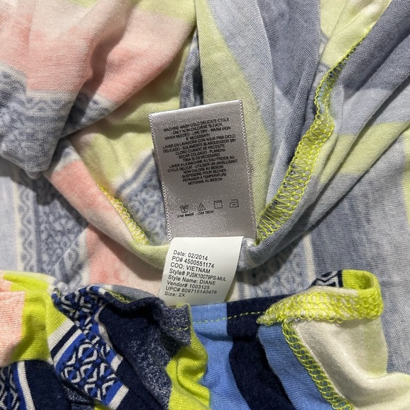 Jessica Simpson Plus Striped Multicolor Women's Skirt 2X - Picture 7 of 7